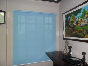 Blue Sunscreen Roller Shade