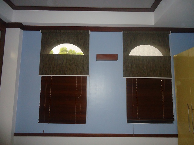 Wooden Blinds and Roller Blinds for Arched Windows