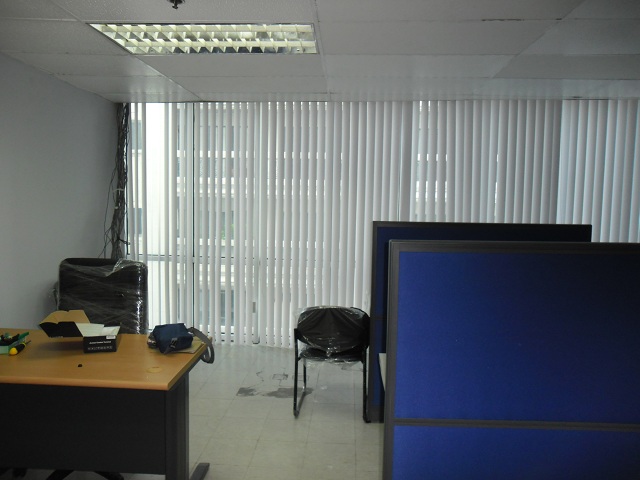 Plain Flat White: PVC Vertical Blinds in a Corporate Office
