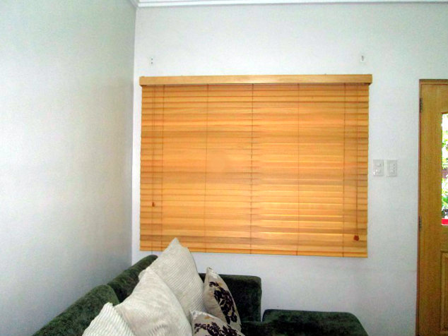 Installation of Wooden Blinds " #869 Basswood Cherry" at Mandaluyong City, Philippines