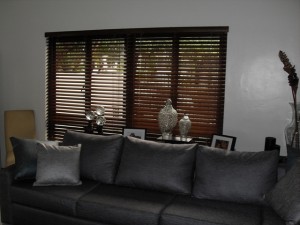 Installed Real Wood Blinds at Quezon City, Philippines