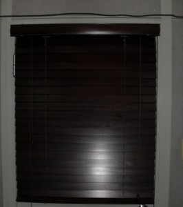 Ebony Wood Blinds (completely close)