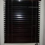 Ebony Wood Blinds (partially open)