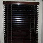 Ebony Wood Blinds (partially open)