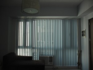 PVC Vertical Blinds : Waves Light Blue Color