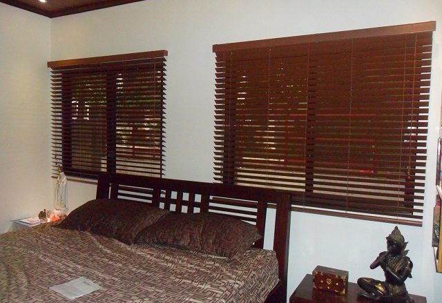 Faux Wood Blinds Installed at San Antonio Village,Makati