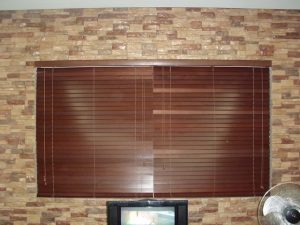 Installation of Wooden Blinds at Taguig City, Philippines