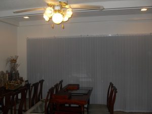 Fabric Vertical Blinds:V7546 Blue Inatalled at Taytay, Rizal Philippines