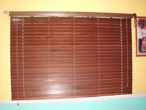 Wooden Blinds Installed at Malabon Metro Manila, Philippines