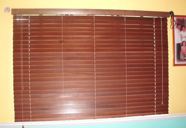Wooden Blinds Installed at Malabon Metro Manila, Philippines
