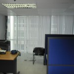 Plain Flat White: PVC Vertical Blinds in a Corporate Office