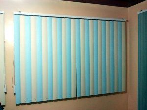 PVC Vertical Blinds " Cream & Blue" Installed at Las Piñas City, Philippines