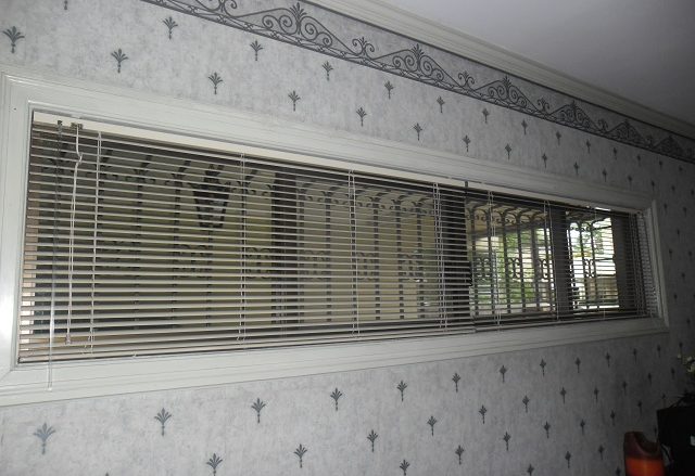 Ribbon Window Installed with Mini Blinds at Mandaluyong City, Philippines