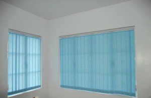 Fabric Vertical Blinds "V7556 Blue" at Makati City, Philippines