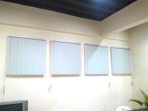 White PVC Vertical Blinds Installed at Manadaluyong City, Philippines