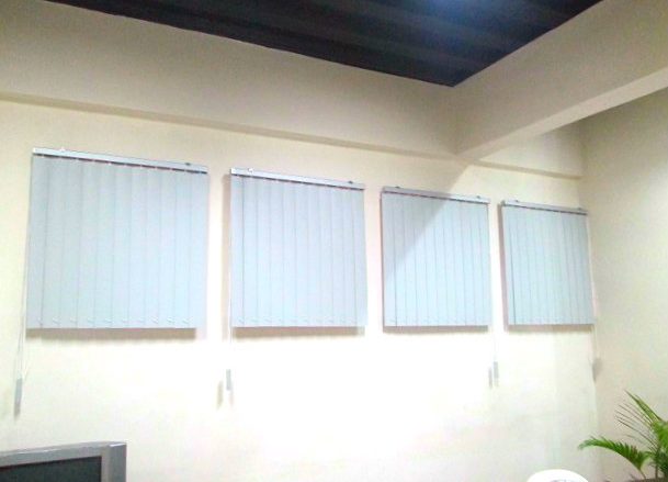 White PVC Vertical Blinds Installed at Manadaluyong City, Philippines