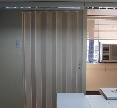 Installation of PVC Accordion Door in Muntinlupa, Philippines