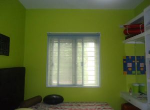Fresh Looking Bedroom with Roller Blinds