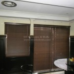 Fauxwood Blinds Installed in Dining Area