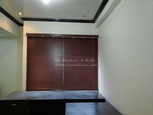 Faux Wood Blinds Installed in Taguig City, Philippines