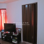 Mahogany Color of PVC Folding Door for Elegant Look