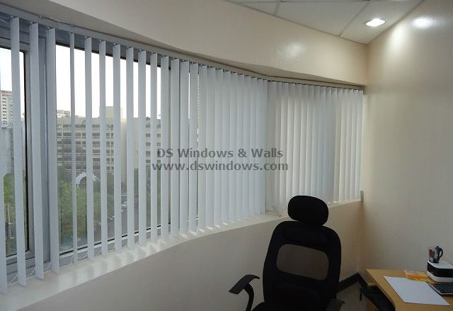 Corner Office Space Using PVC Vertical Blinds - Legaspi Village, Makati