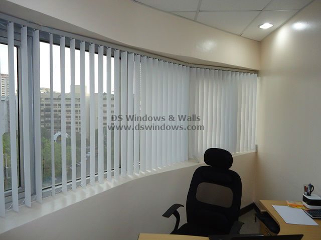 Corner Office Space Using PVC Vertical Blinds - Legaspi Village, Makati