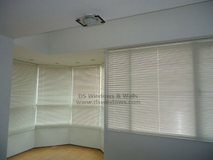 Aluminum Mini Blinds for Curved Bay Window - Mandaluyong City, Philippines