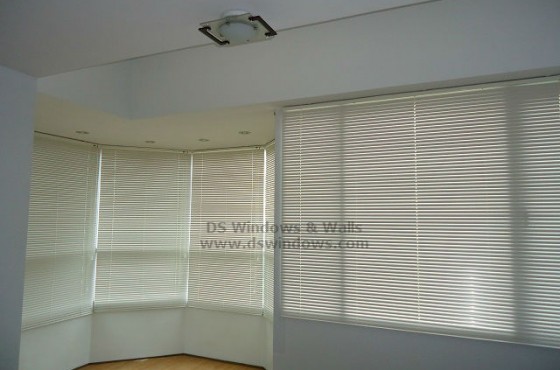Aluminum Mini Blinds for Curved Bay Window - Mandaluyong City, Philippines