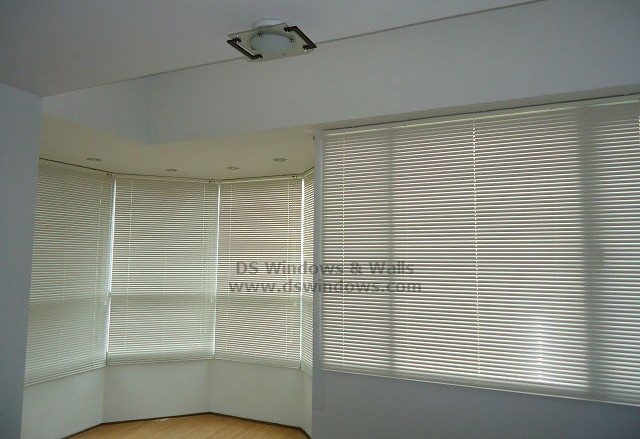 Aluminum Mini Blinds for Curved Bay Window - Mandaluyong City, Philippines