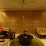 Faux wood blinds for living room
