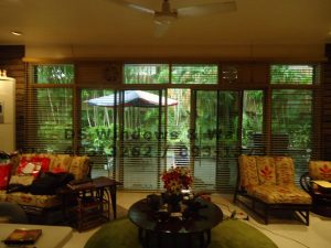 Wood blinds for living room