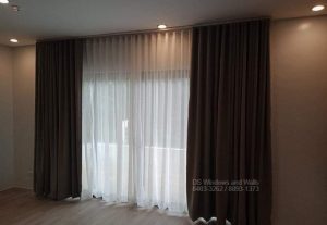 Bedroom curtains with sheer