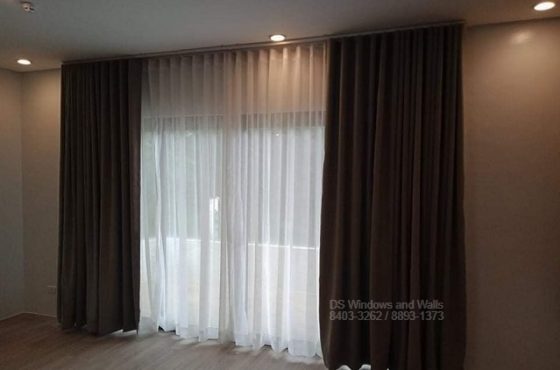 Bedroom curtains with sheer