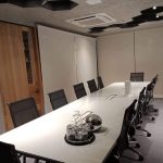 Roller blinds conference room