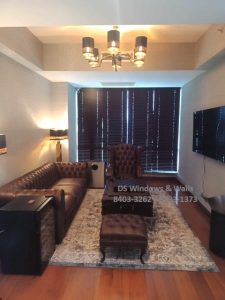 Real wood blinds Living room
